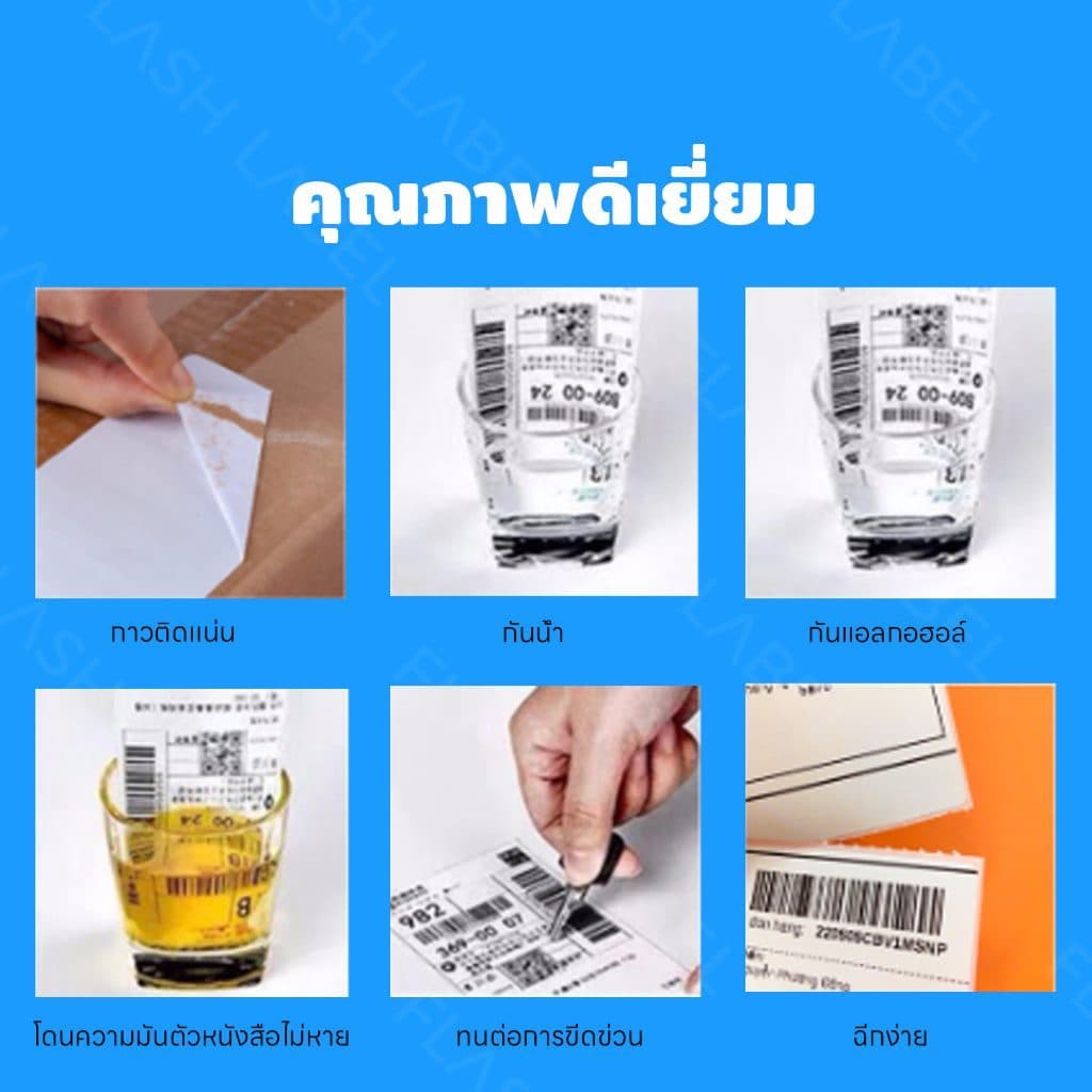 สติ๊กเกอร์ความร้อน กระดาษสติกเกอร์ ลาเบล ใบปะหน้า ลาเบล สินค้าคุณภาพ label sticker รูปที่ 2