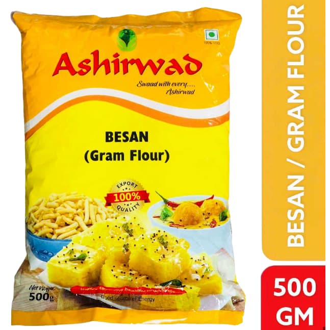 แป้งกรัม Ashirwad Besan 500 GMS รูปที่ 1