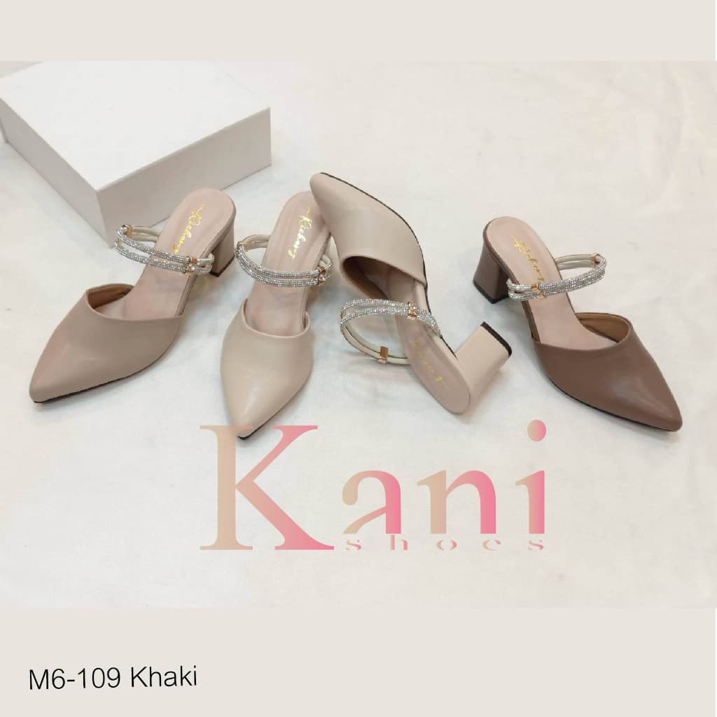 New!!!งานพรีเมี่ยม รองเท้าส้นสูงใส่ได้ทั้งรัดส้นและแบบสวม หนัง PU อย่างดี พื้นรองเท้ามีตัวรับเท้า รูปที่ 2