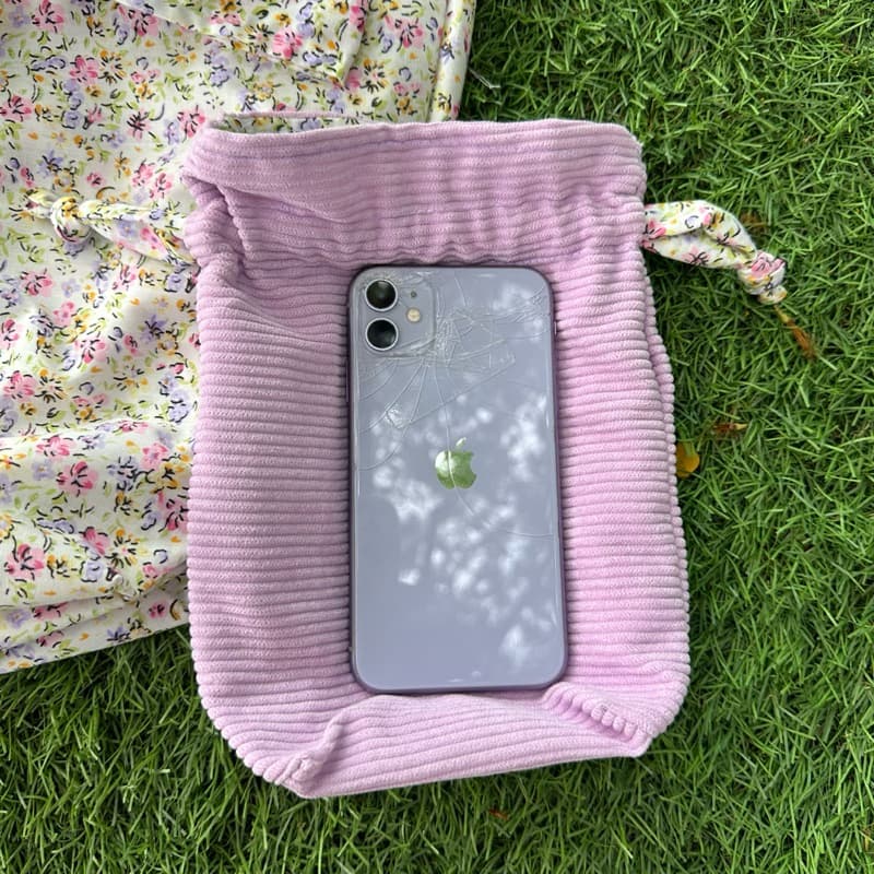 ถุงหูรูด ผ้าลูกฟูก ใส่โทรศัพท์ ใส่เหรียญ รูปที่ 4