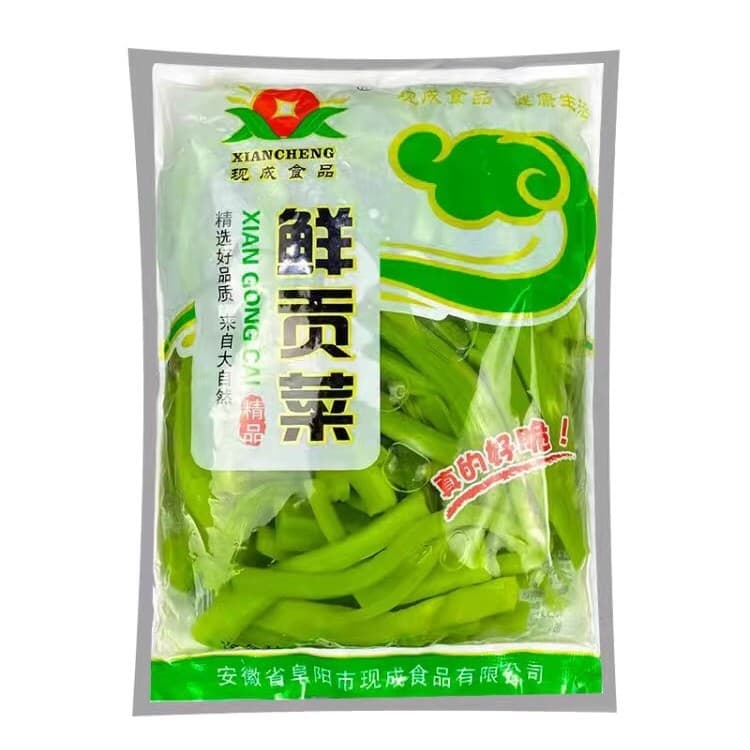 ก๊งฉ่าย งูเขียว ผักส่วยสดหม้อไฟ เคี้ยวกรอบๆ ผักหม้อไฟ ผักมอส 1kg 鲜贡菜 รูปที่ 9