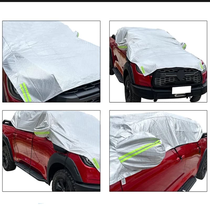 Nissan navara D-max Toyota Revo ผ้าคลุมรถกระบะครึ่งคันกันแดดกันน้ำกันฝน แบบใหม่ สินค้าเกรดพรี่เมี่ยมอย่างดีลดราคากระหน่ำ รูปที่ 4