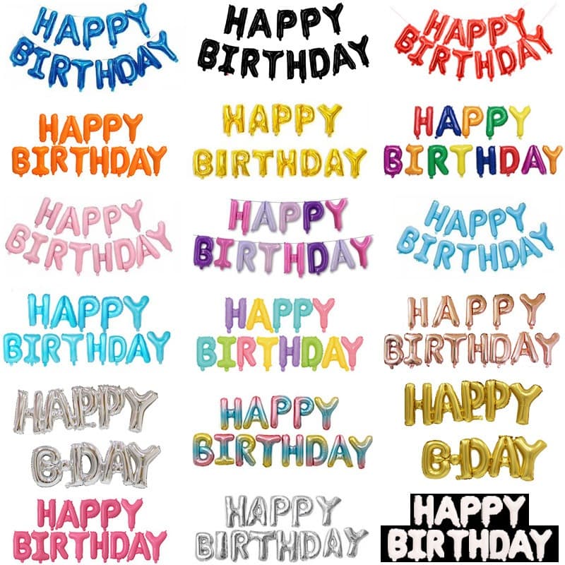 ลูกโป่งฟอยล์ Happy birthday มีหลายสี รูปที่ 3
