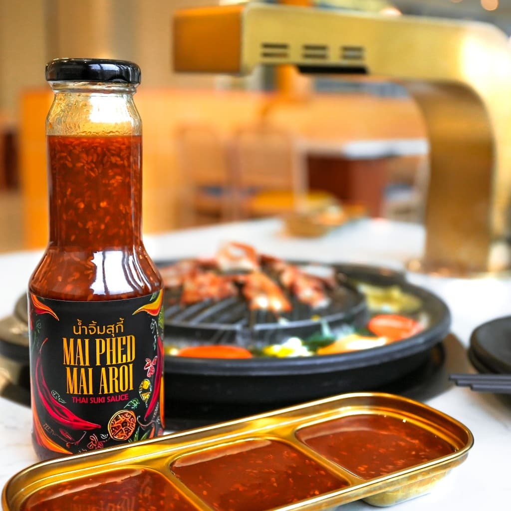 SUKI & BBQ Sauce 380g น้ำจิ้มสุกี้อร่อยมากเผ็ด รสชาติเป็นเอกลักษณ์ แบรนด์ "Mai Phed Mai Aroi" รูปที่ 1