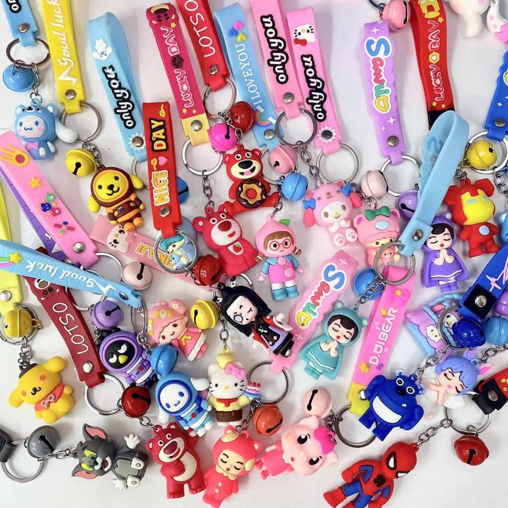 12 ชิ้น 80 บาท จัดส่งแบบสุ่มลายการ์ตูนมากมาย พวงกุญแจมีกระดิ่ง รูปที่ 2