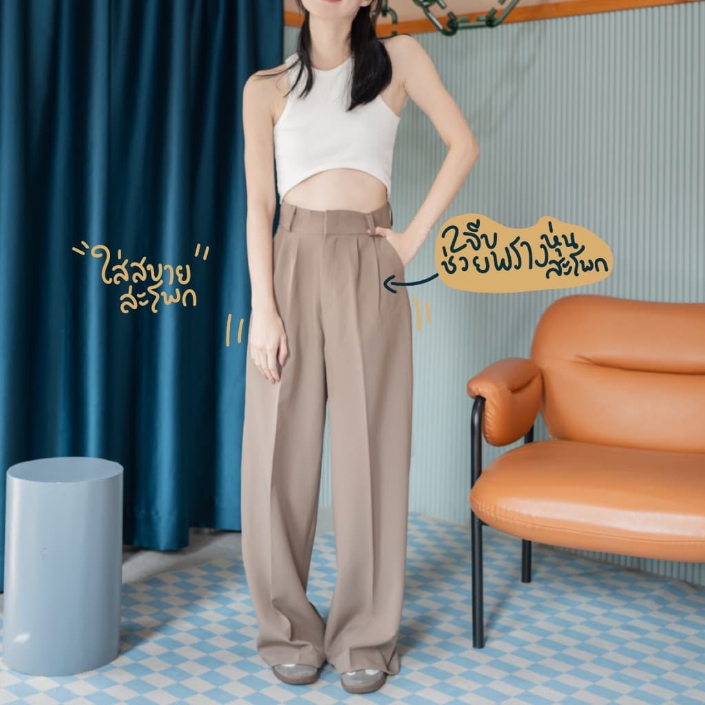 Miki_SP003 ผ้าพรีเมี่ยมมาใหม่ล่าสุด ขากระบอกใหญ่ เหมาะสำหรับสาวเอวเล็กสะโพกใหญ่สุดๆ ใส่ได้ทุกโอกาส รูปที่ 4