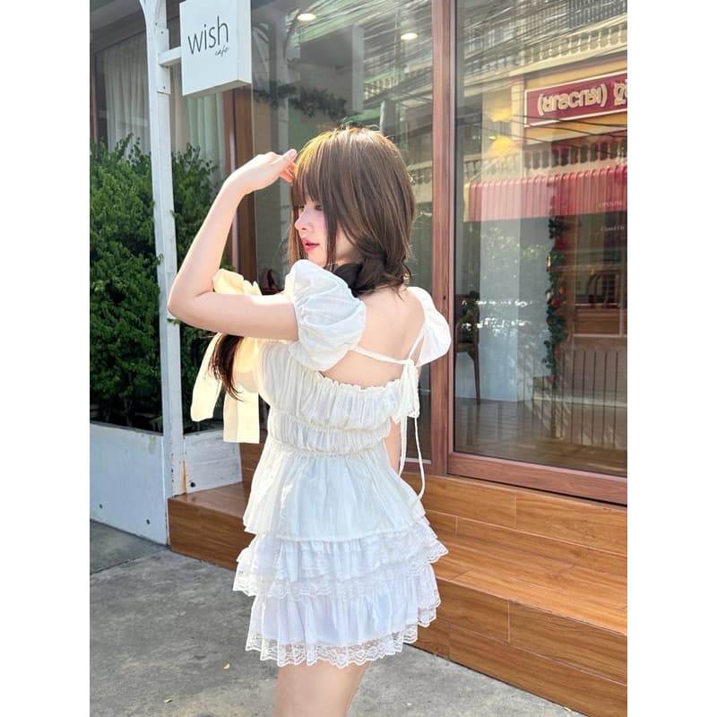 Levenn.bkk • Nanny Crop เสื้อแขนตุ๊กตา เนื้อผ้ามีแท็กเจอร์ ทรงสวย รูปที่ 7