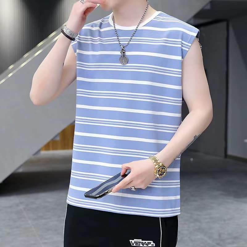 TS MEN เสื้อแขนกุดผู้ชาย เสื้อกล้ามผู้ชาย แฟชั่นสำหรับผู้ชาย รุ่นT91 รูปที่ 4