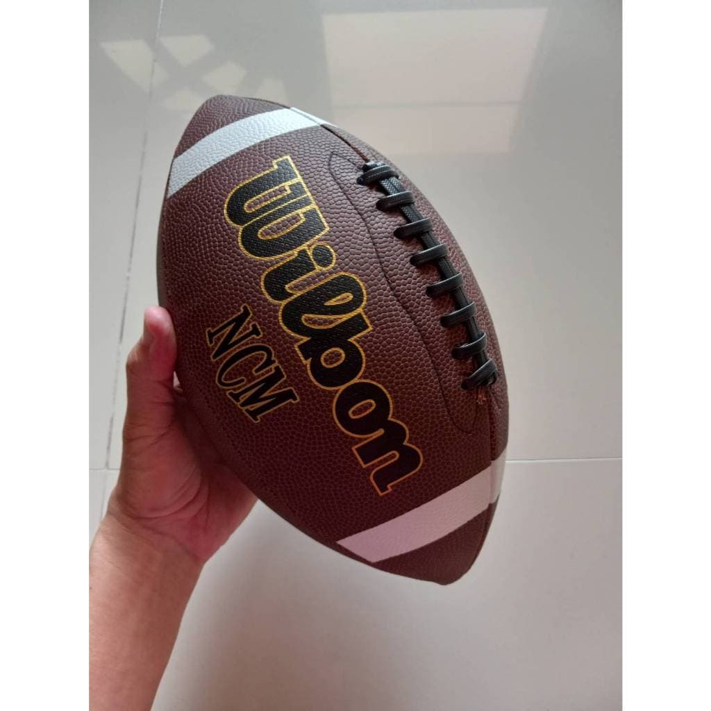 อเมริกันฟุตบอล american football รักบี้ หนังเทียม ขนาดมาตรฐาน เบอร์ 9 รูปที่ 6