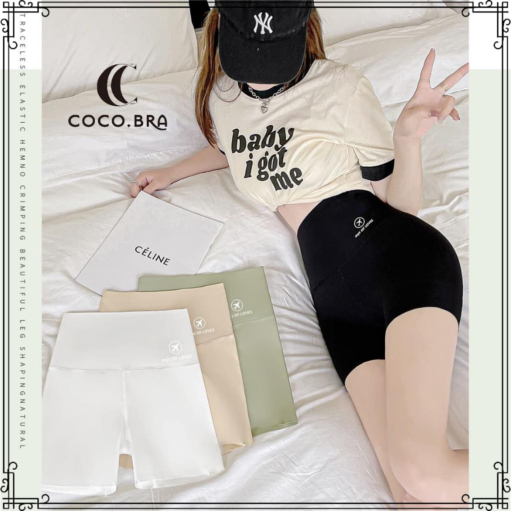 COCO.BRAกางเกงเซฟตี้ผู้หญิง กางเกงปลาฉลาม เซ็กซี่ Yoga Pants กางเกงโยคะ กางเกงกีฬาขาสั้น รูปที่ 2