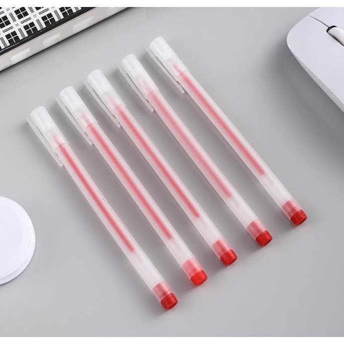แท่งขุ่น ปากกาเจล แบบเรียบ S0331 หมึกเยอะสุดคุ้ม แบบปลอก ขนาด 0.5mm มี3สีให้เลือก ปากกา รูปที่ 4