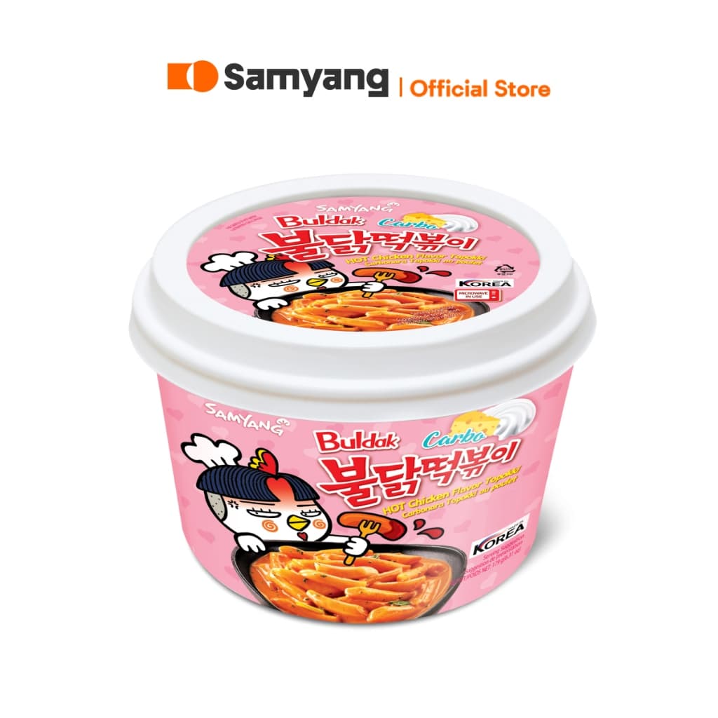 Samyang Buldak Hot Chicken Topokki Carbonara ซัมยัง บูลดัก ฮอตชิคเก้น ต๊อกโปกี รสคาโบนาร่าสูตรเผ็ด รูปที่ 1