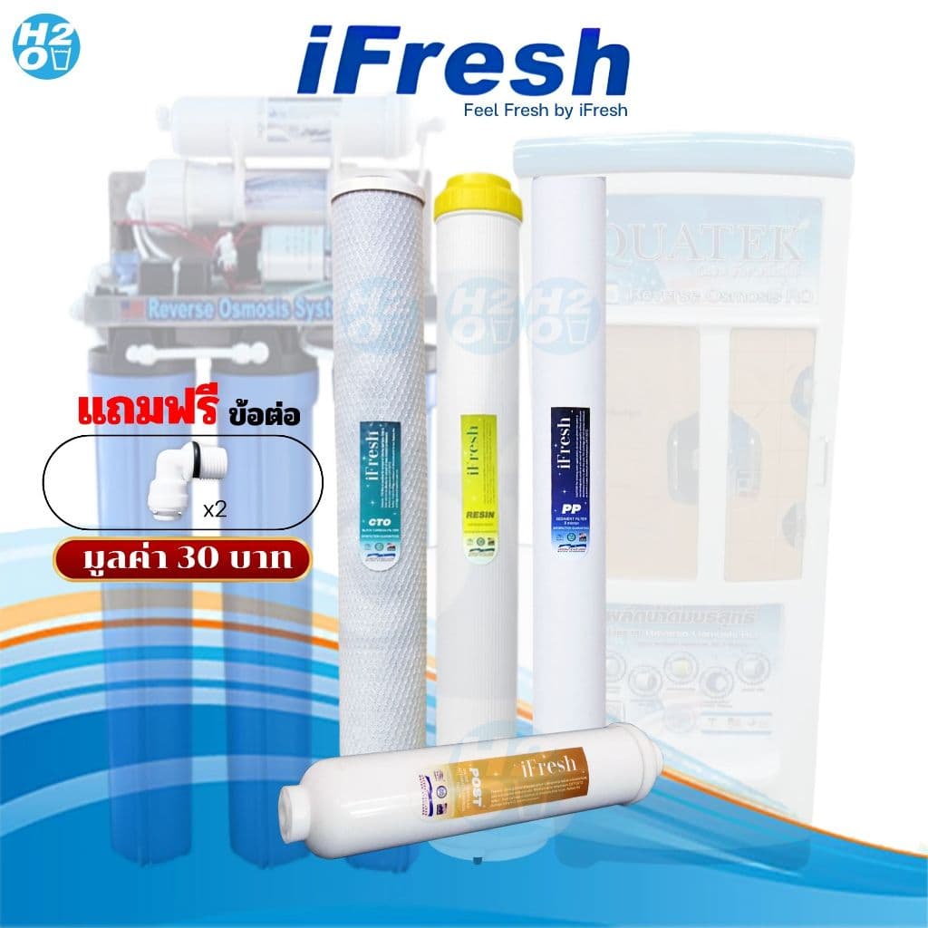 iFresh ชุดไส้กรอง 20 นิ้ว ไส้กรองตู้น้ำหยอดเหรียญ PP Resin Carbon Block Gac ไส้กรอง RO 150G ระบบRO รูปที่ 7