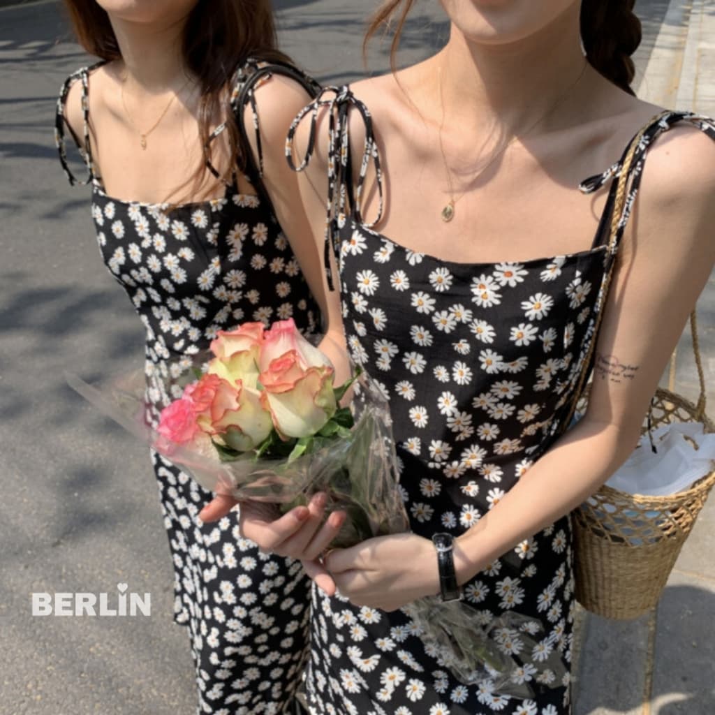 เดรสเดซี่ ยาว-สั้น สายเดี่ยว ผูกไหล่ ผ้านิ่มลื่น / No : D02-D03 รูปที่ 8