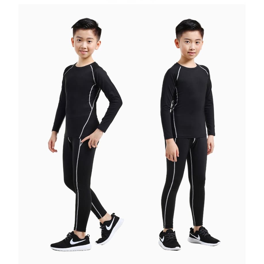 mvp sport ชุดกีฬา 2 ชิ้น ชุดกีฬาสำหรับเด็ก แขนยาว + กางเกงขายาว เหมาะสำหรับฟุตบอล วิ่ง บาสเก็ตบอล ฝึกซ้อม การแข่งขัน รูปที่ 2