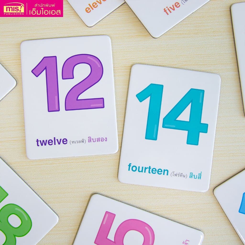 Flash Cards : Number 1-20 แฟลชการ์ดเรียนรู้ตัวเลข 20 ใบ ขนาดกะทัดรัด รูปที่ 6