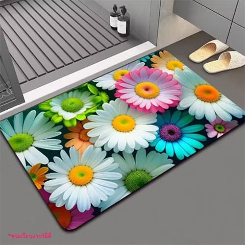 Yifeng Fur พรมเช็ดเท้า ขนาด 40x60cm.ผ้าเช็ดเท้าในครัว รุ่น 1585-1 ลายมิติ รูปที่ 1