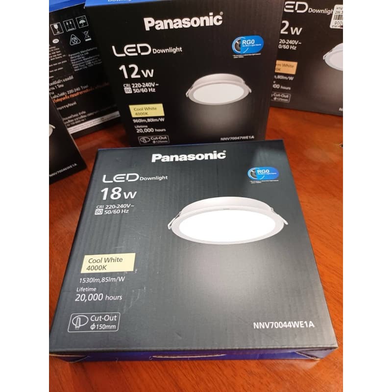 Panasonic® LED Downlightโคมดาวน์ไลท์ฝังฝ้าขนาด6w,9w,12w,15w,18w,24w.แสงเดย์,แสงวอร์ม,แสงคูลไวท์ รูปที่ 1
