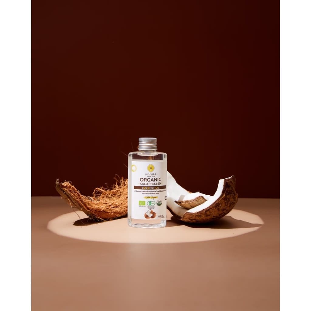 Pinnara น้ำมันมะพร้าวสกัดเย็นออร์แกนิค 100/250/500 ml Organic Cold Pressed Coconut Oil รูปที่ 6