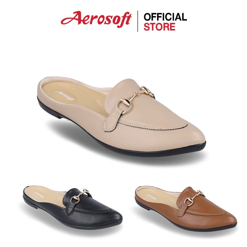 Aerosoft รองเท้าคัทชูผู้หญิง เพื่อสุขภาพ ส้นแบน รองเท้าคัทชูสีดำ รุ่น CW3334 รูปที่ 1