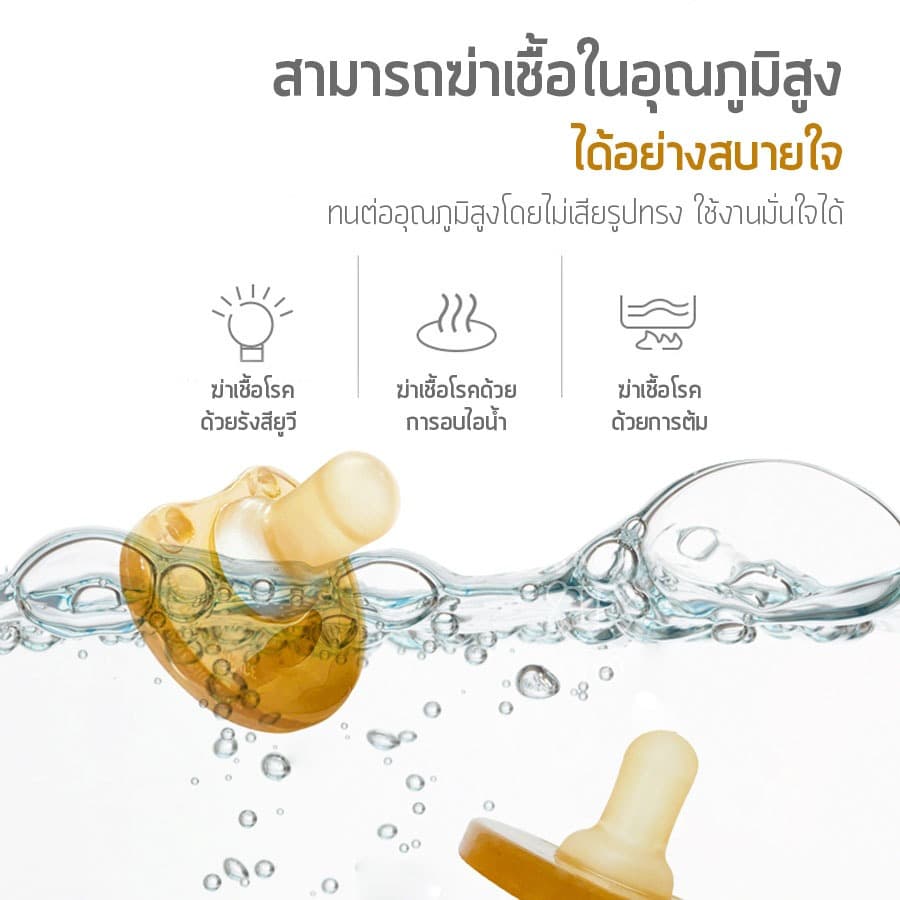 จุกนมหลอกซิลิโคน จุกนมหลอกเด็ก BABY จุกดูดสำหรับเด็กแรกเกิด 0-3 เดือน รูปที่ 6