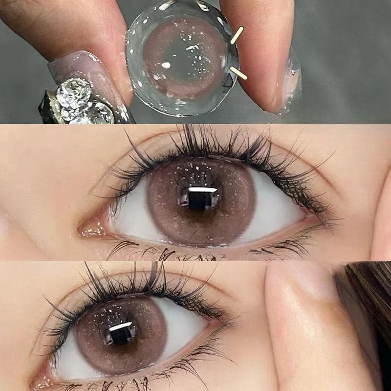 Midroo บลิงบลิงๆ Roiki Brown เลนส์หวานๆ เหมาะกับเมื่อแต่งหน้าMonthly1คู่-14.2mm รูปที่ 3