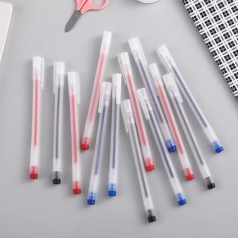 ปากกาเจล ปลอกขุ่น หมึกเยอะ ขนาด 0.5 mm เขียนลื่น หมึกเยอะ ปากกาเจล เครื่องเขียน ปากกาสี ปากกา รูปที่ 7