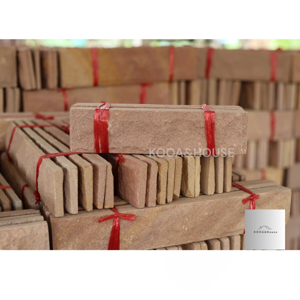 หินทรายธรรมชาติ ติดผนัง ปูเสาปูพื้น ขนาด 5x20 cm. รูปที่ 6