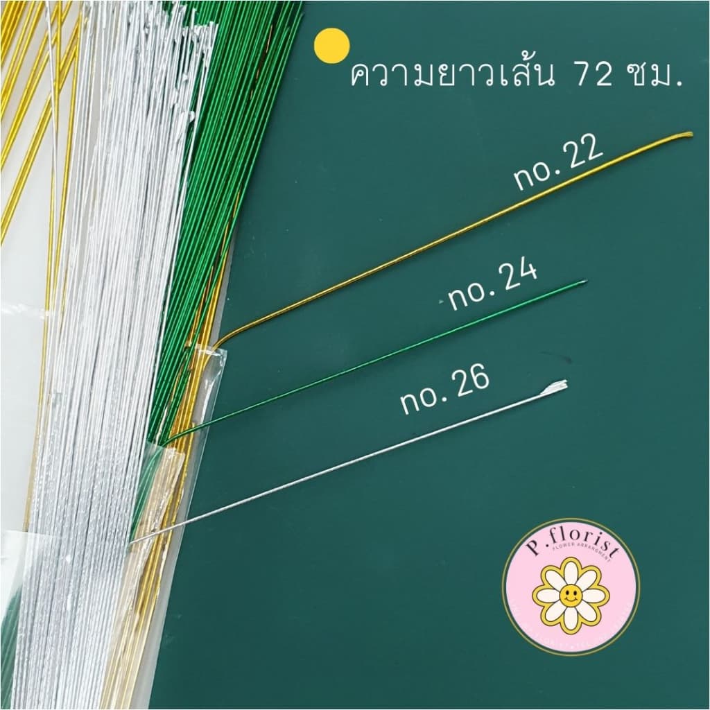 ลวดเส้น ลวดเงา ลวดงานประดิษฐ์ ลวดสี ลวดทำดอกไม้ผ้าใยบัว ลวดเงินทอง ลวดสีเงินสีทอง รูปที่ 2