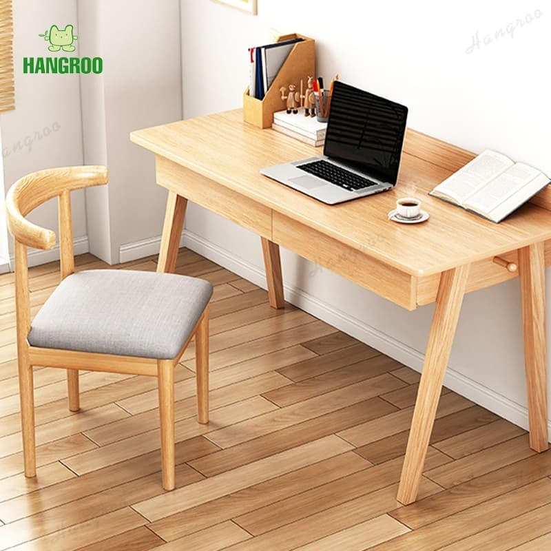HANGROO เก้าอี้ ลายไม้ เบาะผ้า ประกอบง่าย M17 Woody Chair Hoselife รูปที่ 5