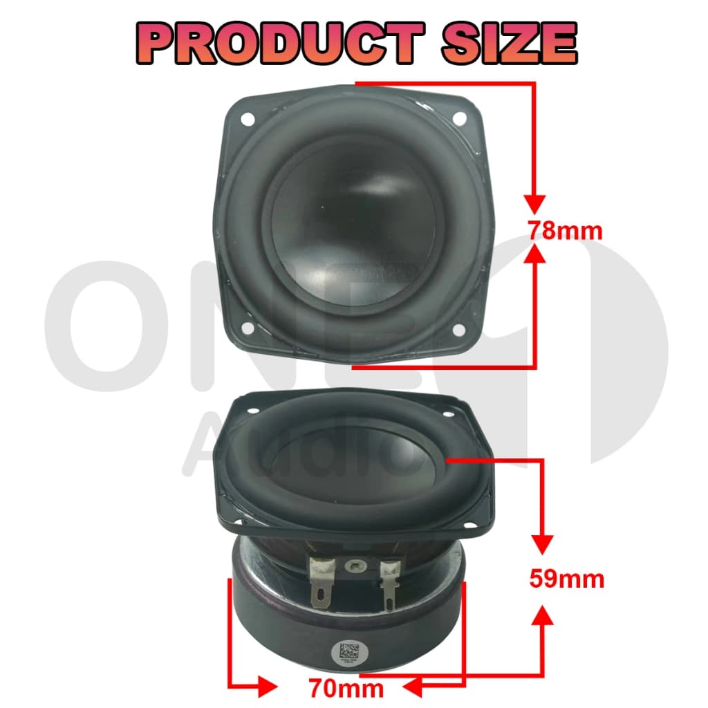 OneAudio SU ดอกซับ 3 นิ้ว 4Ω 30W ซับเบส 3 นิ้ว ดอก 3นิ้ว ลำโพง 3 นิ้ว เบส ดอก3นิ้วซับเบส เครื่องเสียงรถยนต์ ลําโพง HK รูปที่ 4