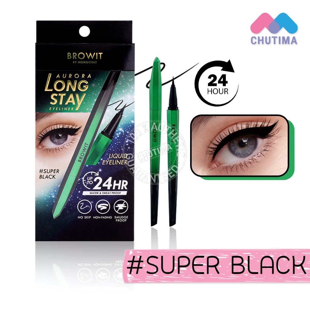 อายไลเนอร์ บราวอิท บายน้องฉัตร เส้นเล็ก คมชัด Browit By NongChat Aurora Long Stay/ Ultra Fine Eyeliner 0.5g. รูปที่ 2