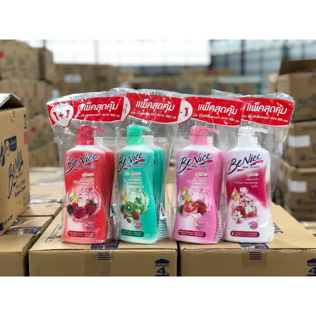 Benice บีไนซ์ 400-450ml. ครีมอาบน้ำ หัวปั๊ม รูปที่ 6