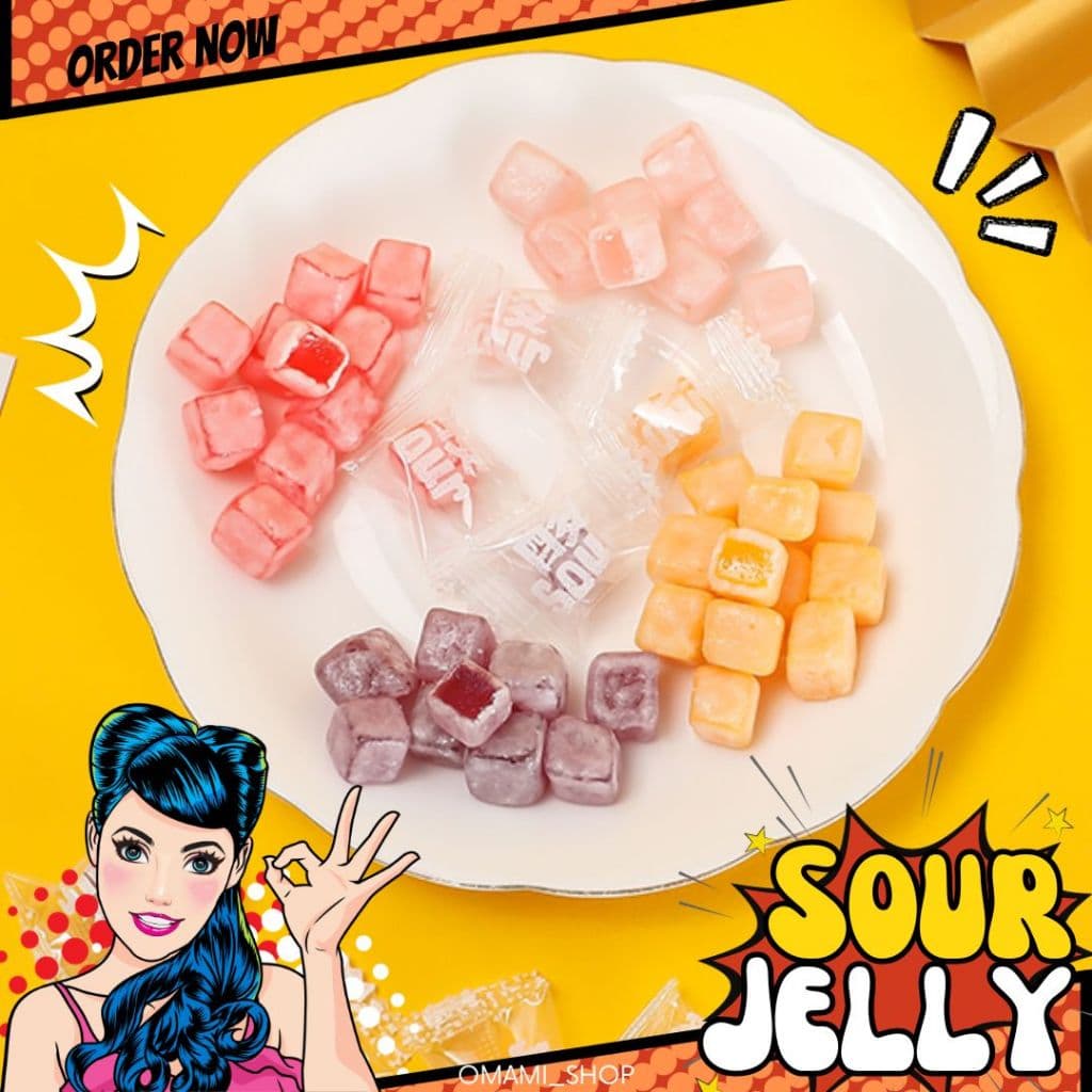 NEW!! เยลลี่จี๊ดจ๊าด 50-100ชิ้น เยลลี่เปรี้ยว เยลลี่น้ำแข็ง รสผลไม้รวม ขนมแก้ง่วง เปรี้ยวอร่อย กินเพลิน รูปที่ 4