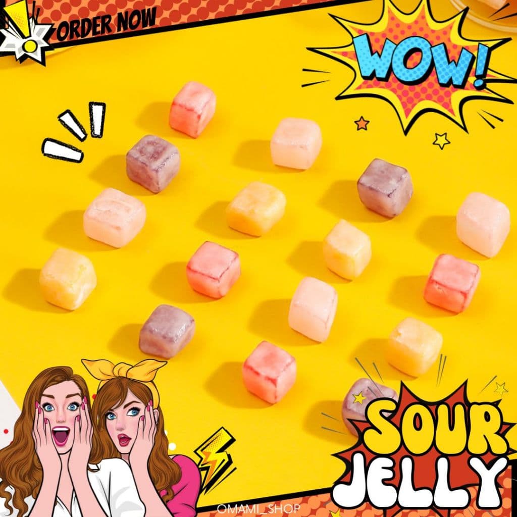 NEW!! เยลลี่จี๊ดจ๊าด 50-100ชิ้น เยลลี่เปรี้ยว เยลลี่น้ำแข็ง รสผลไม้รวม ขนมแก้ง่วง เปรี้ยวอร่อย กินเพลิน รูปที่ 6