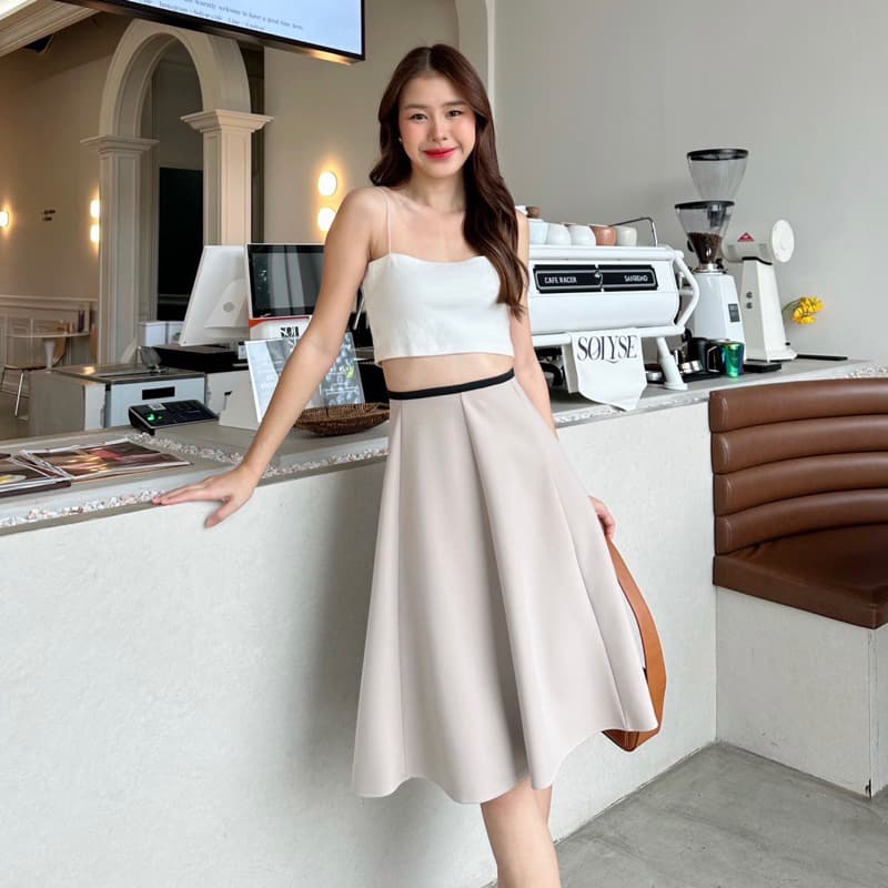 กระโปรง Circle Skirt ทรง 6 ชิ้น ยาว 25 นิ้ว ฟรีไซส์ รูปที่ 4