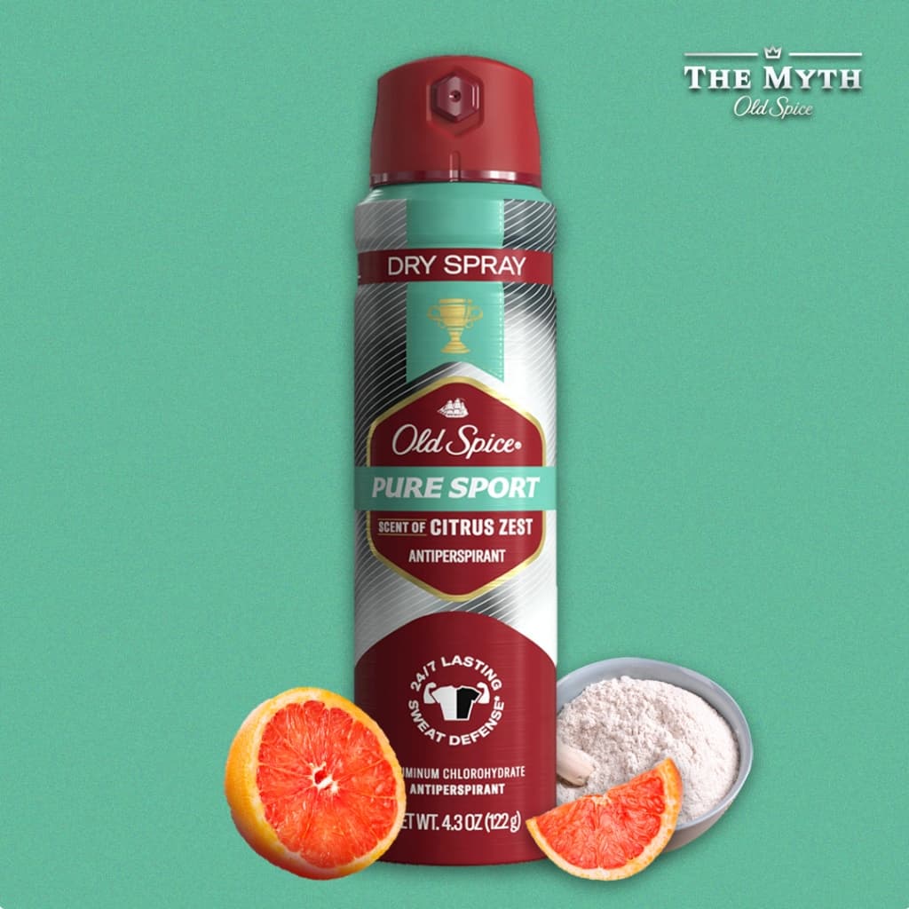 *ของแท้นำเข้าจากUSA* Old Spice Dry Spray รวม สเปรย์ 122g คุมเหงื่อและระงับกลิ่นกาย คล้ายเนื้อขาว รูปที่ 8