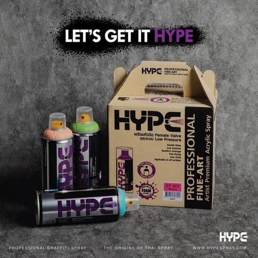 เฉดสีใหม่HYPE SPRAY Artist Premium Acrylic Spray 400ml รูปที่ 1