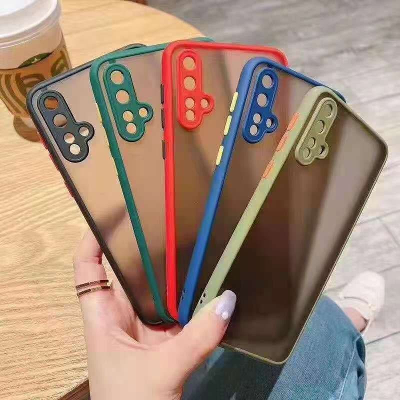 เคสขอบสีหลังด้าน SAMSUNG Note20 Note20ultra S20fe A51 A71 4G A31 S21fe A42 A32 4G/A32 5G เคสกันกระแทก025 รูปที่ 2