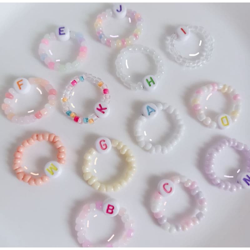 แหวนลูกปัดตัวอักษร A-Z รูปที่ 2