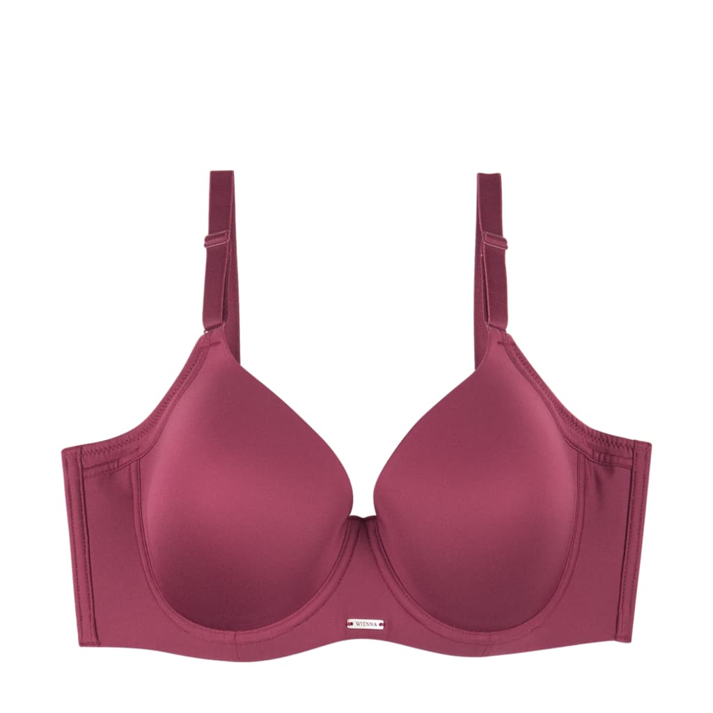 WIENNA Full Moon Bra NB41413 บรารู้ใจ สาวอกใหญ่ คัพใหญ่ ไซซ์ใหญ่ มีโครง สีดำ เนื้อ เทา เนื้อ แดง รูปที่ 5