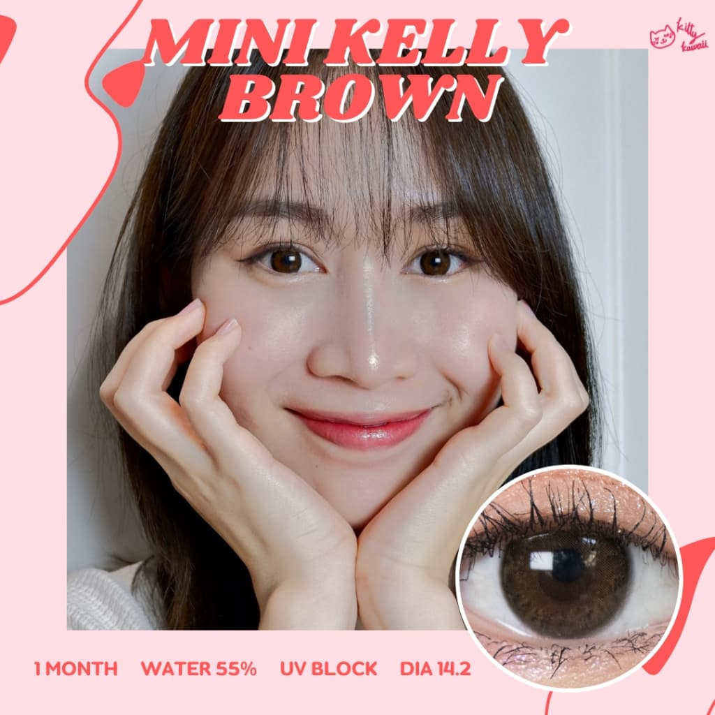 คอนแทคเลนส์Mini Kelly Brown / Gray ขนาดมินิขายดี รูปที่ 5