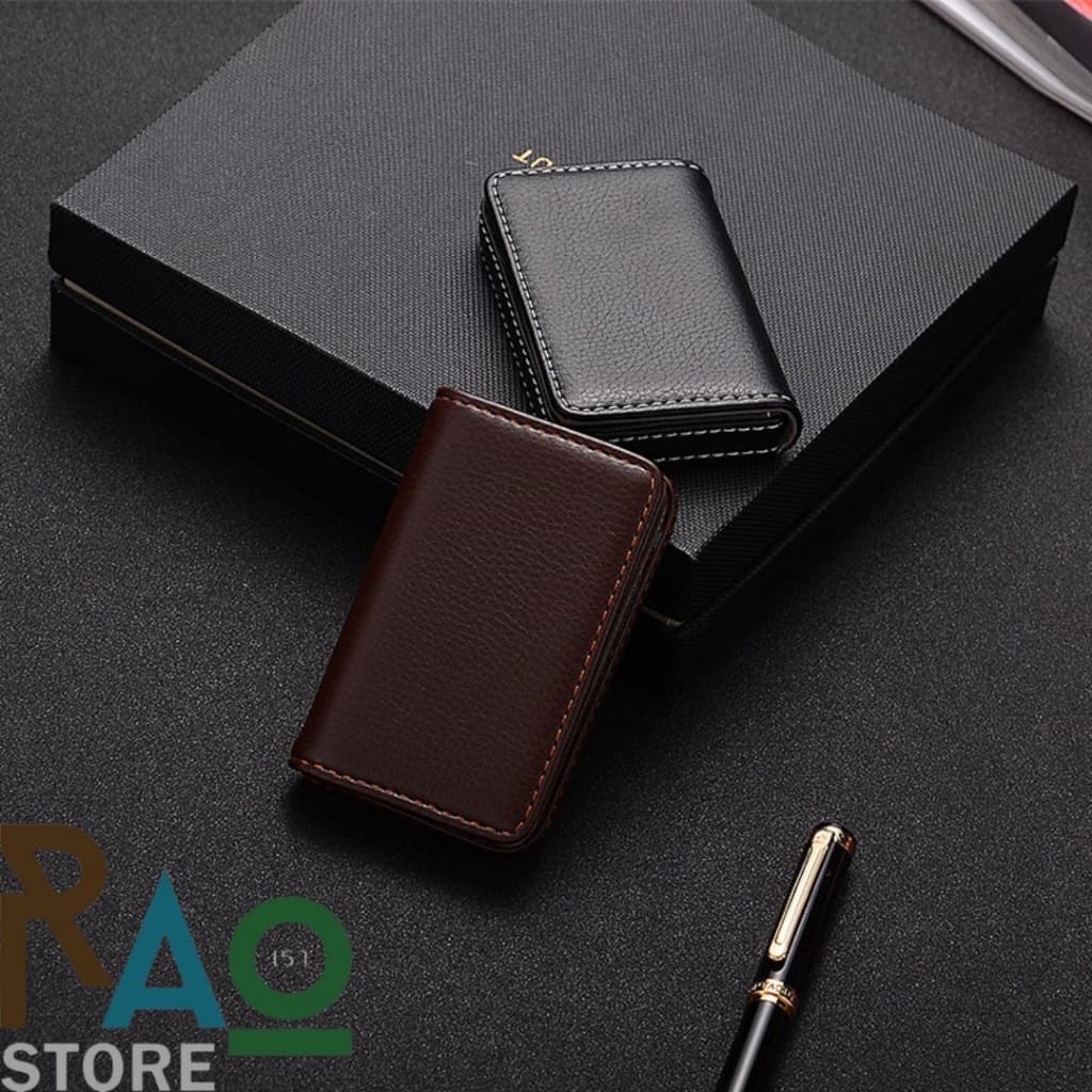 RAO Store กระเป๋าใส่นามบัตรหนังPU มีแม่เหล็ก ใส่นามบัตร ใส่บัตรต่างๆ เรียบหรูดูดี รูปที่ 6