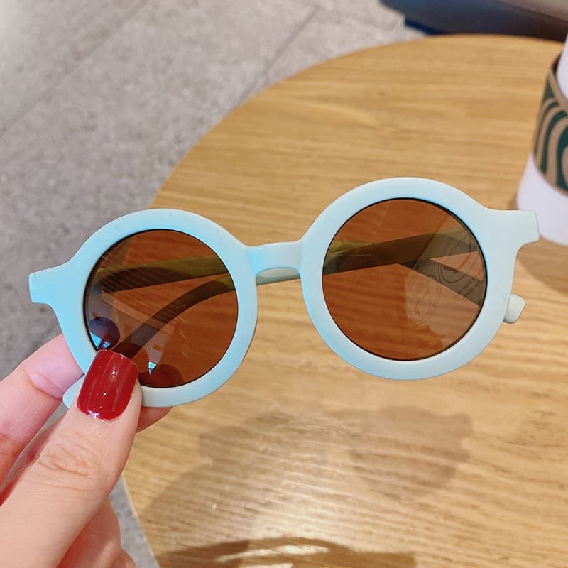 แว่นตาเด็ก แว่นตาเด็กแฟชั่น กันแดด ป้องกันรังสี UV400 สีทึบ มีหลายสีให้เลือก สินค้า รูปที่ 6