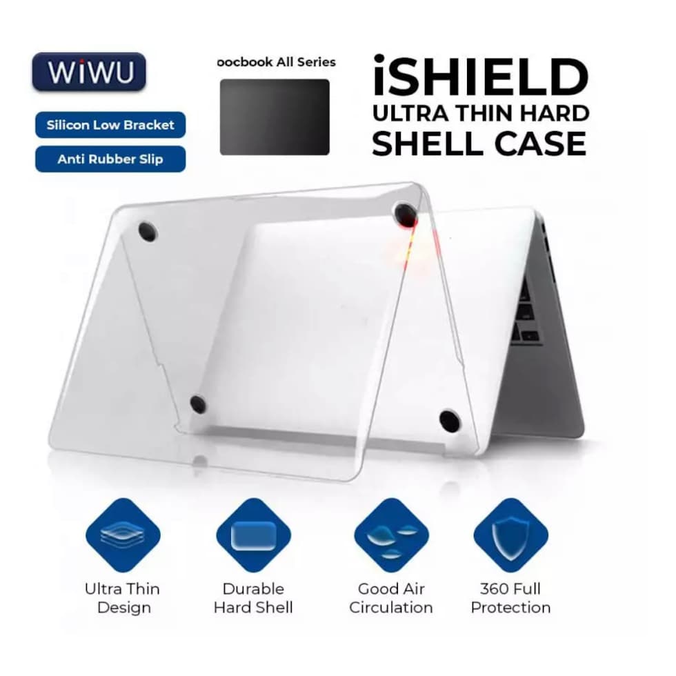 ของแท้100% พร้อมส่ง WiWU iShield เคสป้องกันรอย สำหรับ Air Pro 13 15.3 16.2 M1 Ultra Thin Hard Shell Case