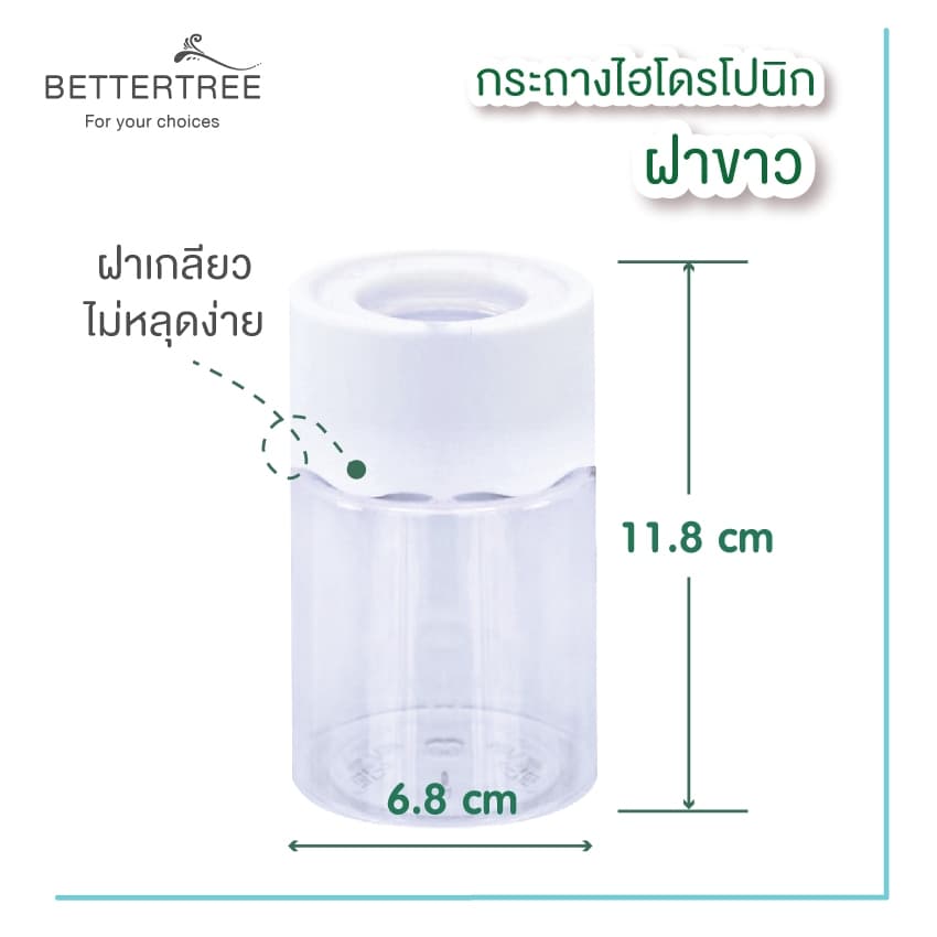 กระถางไฮโดโปนิกใสขอบฝาสีขาว ใส่ต้นไม้เลี้ยงน้ำได้ ดูดซึมน้ำอัตโนมัติ รดน้ำ รูปที่ 3