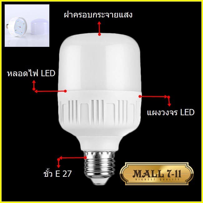 Fengyasong หลอดไฟ LED HighBulb 5W 10W 30W 48W light หลอดไฟ LED ขั้วE27 หลอดไฟ หลอดไฟLED รูปที่ 4