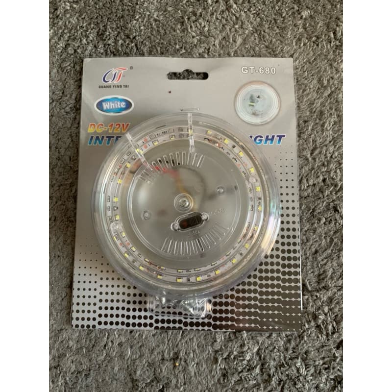 ไฟเพดานรถ LED ไฟเพดาน ตกแต่งภายในหลังคารถยนต์ กลม Car White LED Vehicle Interior Roof รูปที่ 1