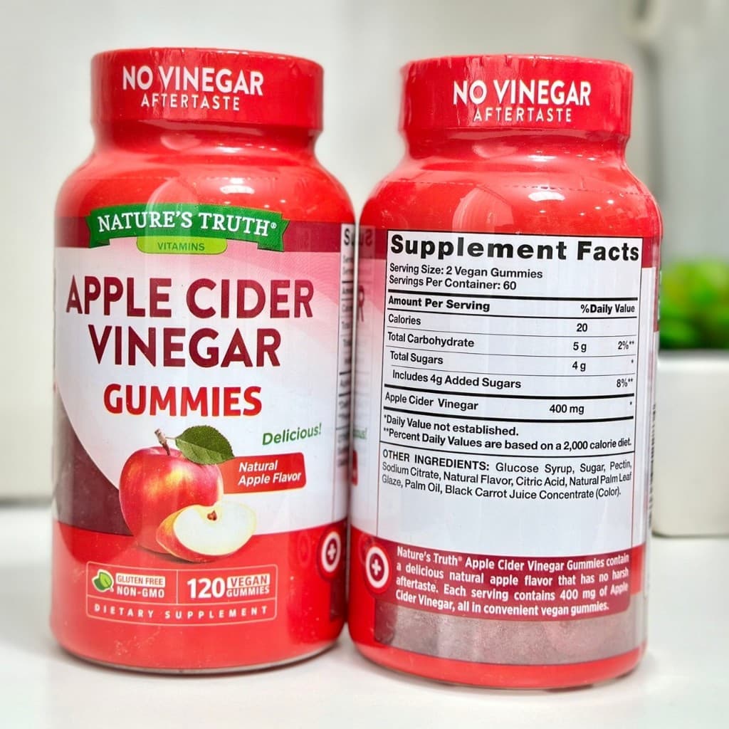Nature’s truth Apple cider Vinegar Organic Gummies ขนาด 75เม็ดและ120เม็ด รูปที่ 7