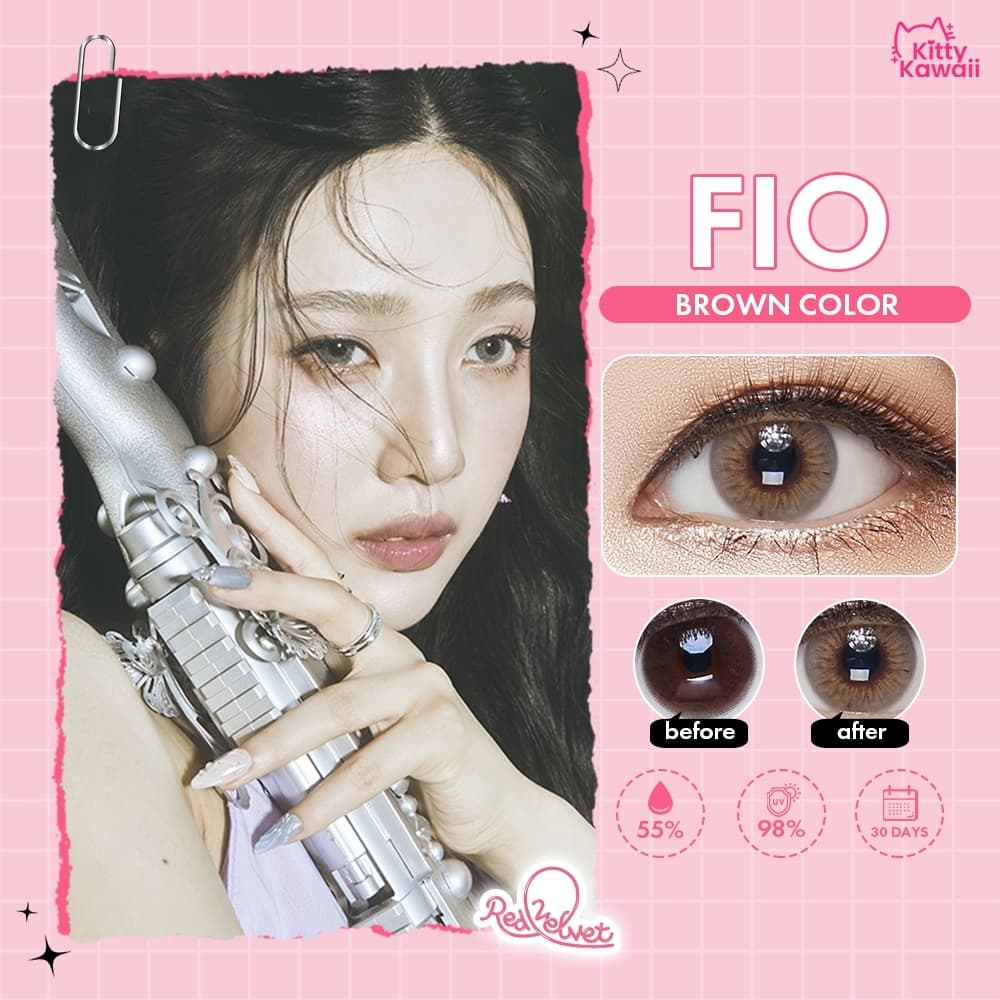 คอนแทคเลนส์Mini Fio Brown / Gray ขนาดมินิขายดี รูปที่ 4